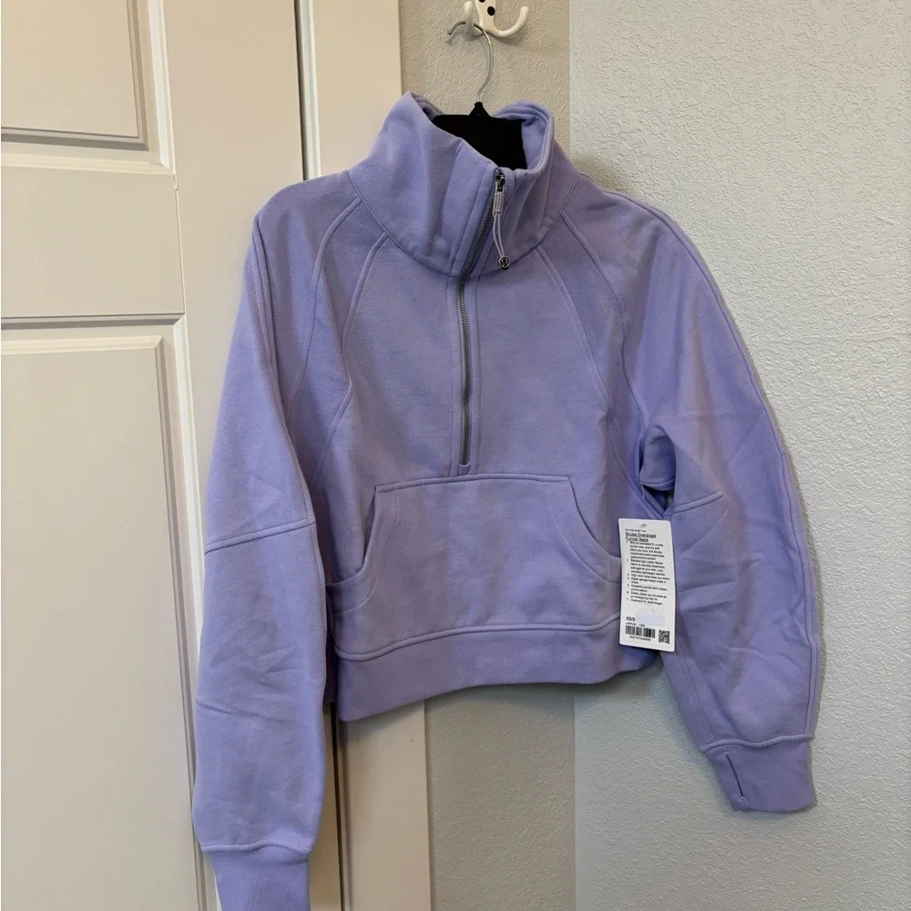 NWT!🍋Lululemon Scuba Oversized Funnel Neck Half Zip🍋X-Small/Small. Lilac Smoke - Picture 9 of 15